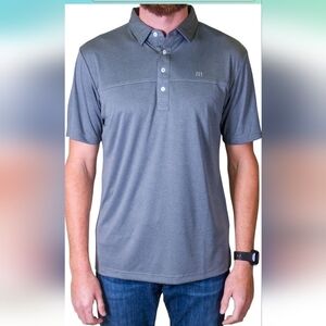 TRAVIS MATHEW GREY SHORT SLEEVE POLO SHIRT TOP MEN SIZE XL BUSINESS CASUAL